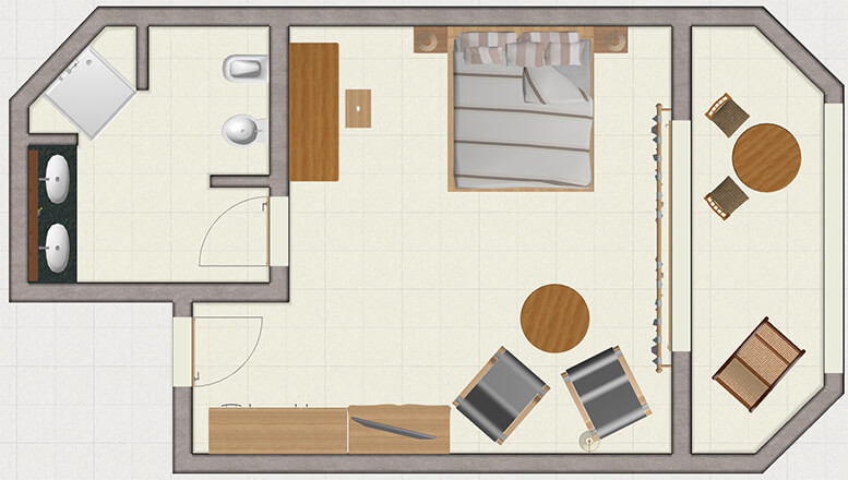 Junior Suites  Floor Plan